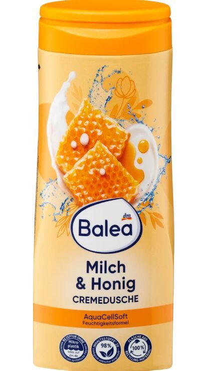 Balea krēmveida dušas želeja ar Piena un Medus aromātu, 300 ml